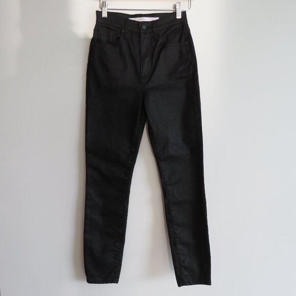 SIMON MILLER X PARAMOUNT GREASE 'Greasy' Black Coated Skinny Jeans - Size 25 - Picture 2 of 15
